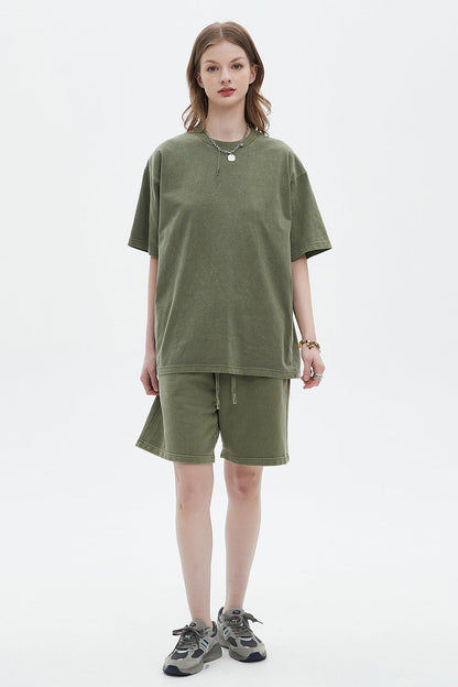 250GSM Pigment Dyed Washed Tee