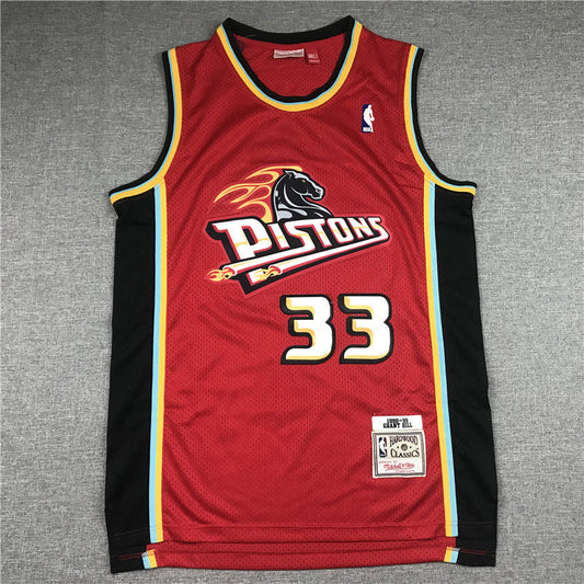 Detroit Pistons Grant Hill #33 1998-99 Throwback ！ Embroidered