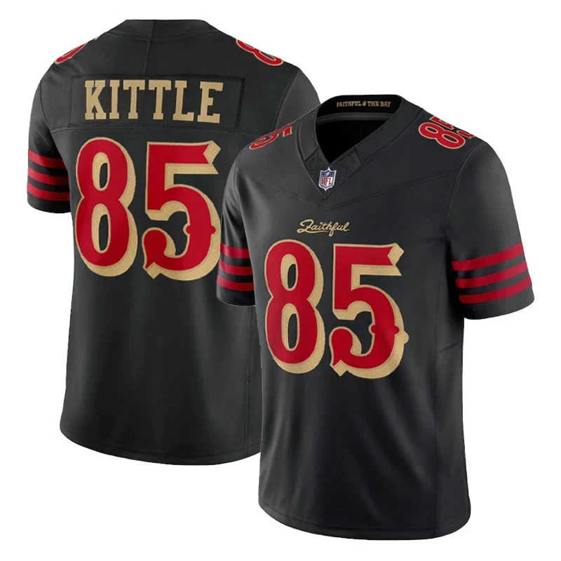 George Kittle #85 San Francisco 49ers Black 2025 Rivalries Collection Game Limited Jersey