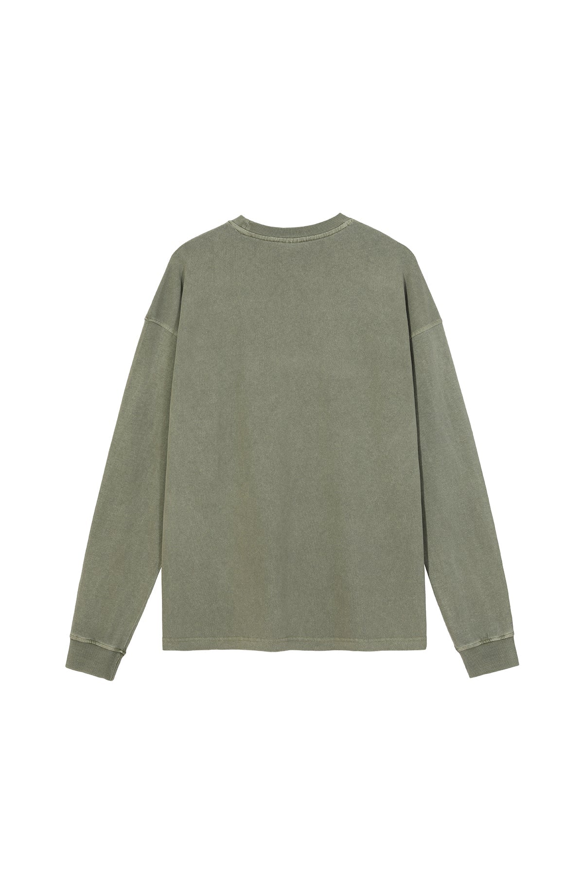 310GSM Pigment Dyed Washed Long Sleeve Crew