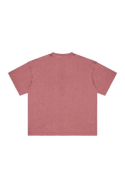 250GSM Distressed Pigment Dyed Washed Tee