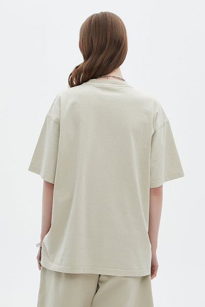 250GSM Pigment Dyed Washed Tee