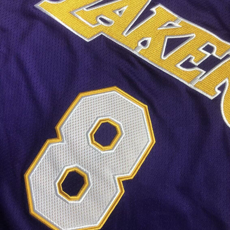 Los Angeles Lakers Kobe Bryant #8 Throwback Jersey - Dense Embroidery