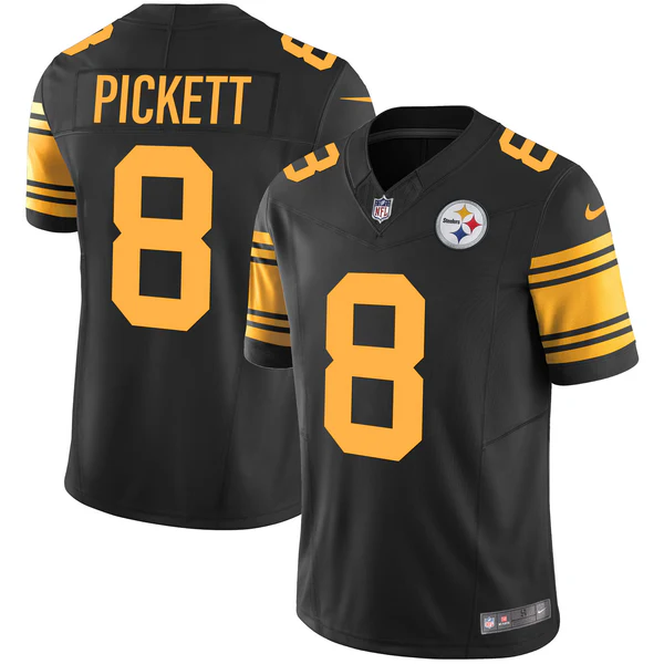 Kenny Pickett #8 Pittsburgh Steelers Black Game Jersey