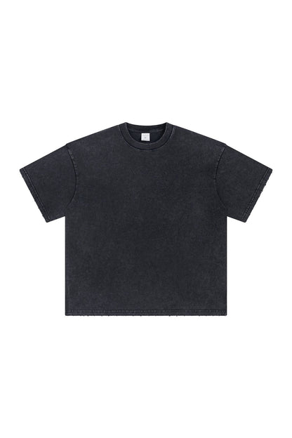 250GSM Distressed Pigment Dyed Washed Tee
