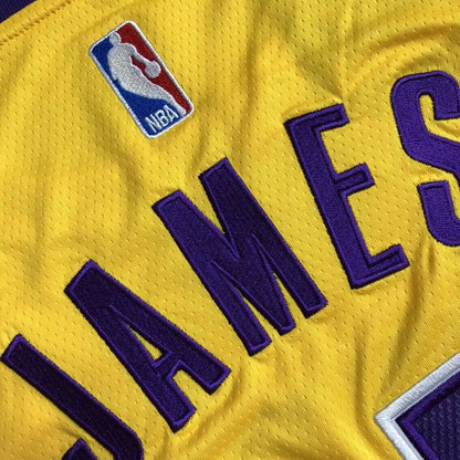 Los Angeles Lakers Bronny James #23 yellow Throwback Jersey - Dense Embroidery
