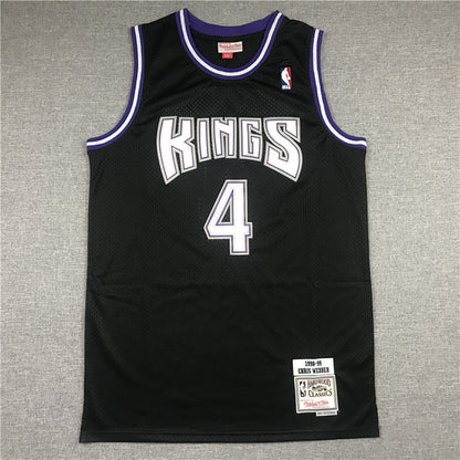 Chris Webber #4 Sacramento Kings 1998-99 Throwback Embroidered Jersey