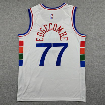 V. J. Edgecombe #77 Philadelphia 76ers 2025 White City Edition Swingman Embroidered Jersey