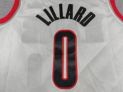 Damian Lillard #0 Portland Trail Blazers White City Edition Swingman Embroidered Jersey