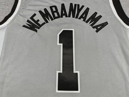 Victor Wembanyama #1 San Antonio Spurs Gray City Edition Swingman Embroidered Jersey  [Pre-Order]