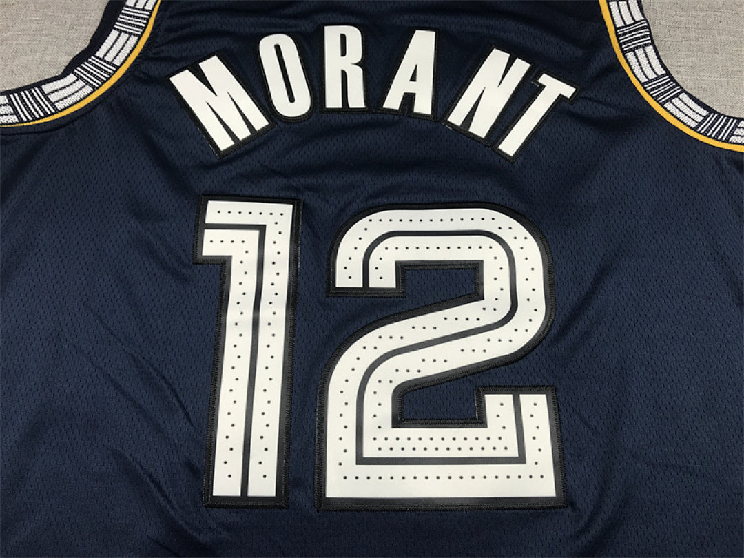 Ja Morant# 12 Memphis Grizzlies 2022 City Edition Swingman Embroidered Jersey
