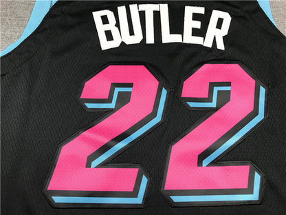 Jimmy Butler# 22 Miami Heat Black City Edition Swingman Embroidered Jersey