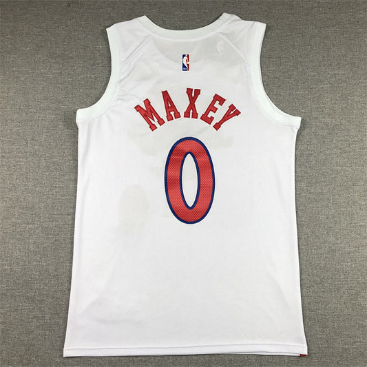 Tyrese Kendrid Maxey #0 Philadelphia 76ers City Edition Swingman Embroidered Jersey