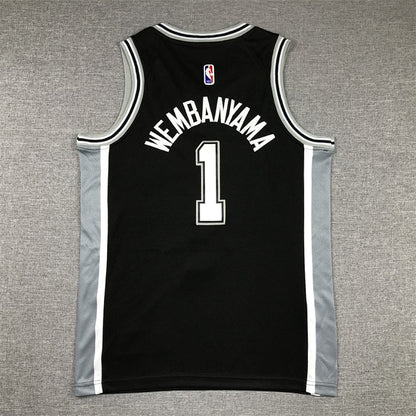 Youth Victor Wembanyama San Antonio Spurs #1 City Edition Swingman Embroidered Jersey