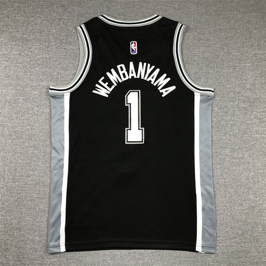 Youth Victor Wembanyama San Antonio Spurs #1 City Edition Swingman Embroidered Jersey