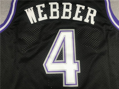 Chris Webber #4 Sacramento Kings 1998-99 Throwback Embroidered Jersey