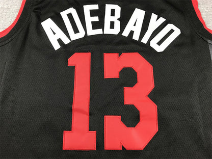 Bam Adebayo# 13 Miami Heat 2024 Black City Edition Swingman Embroidered Jersey