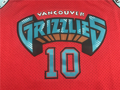 Mike Bibby# 10 Memphis Grizzlies 1998-99 Throwback Embroidered Jersey