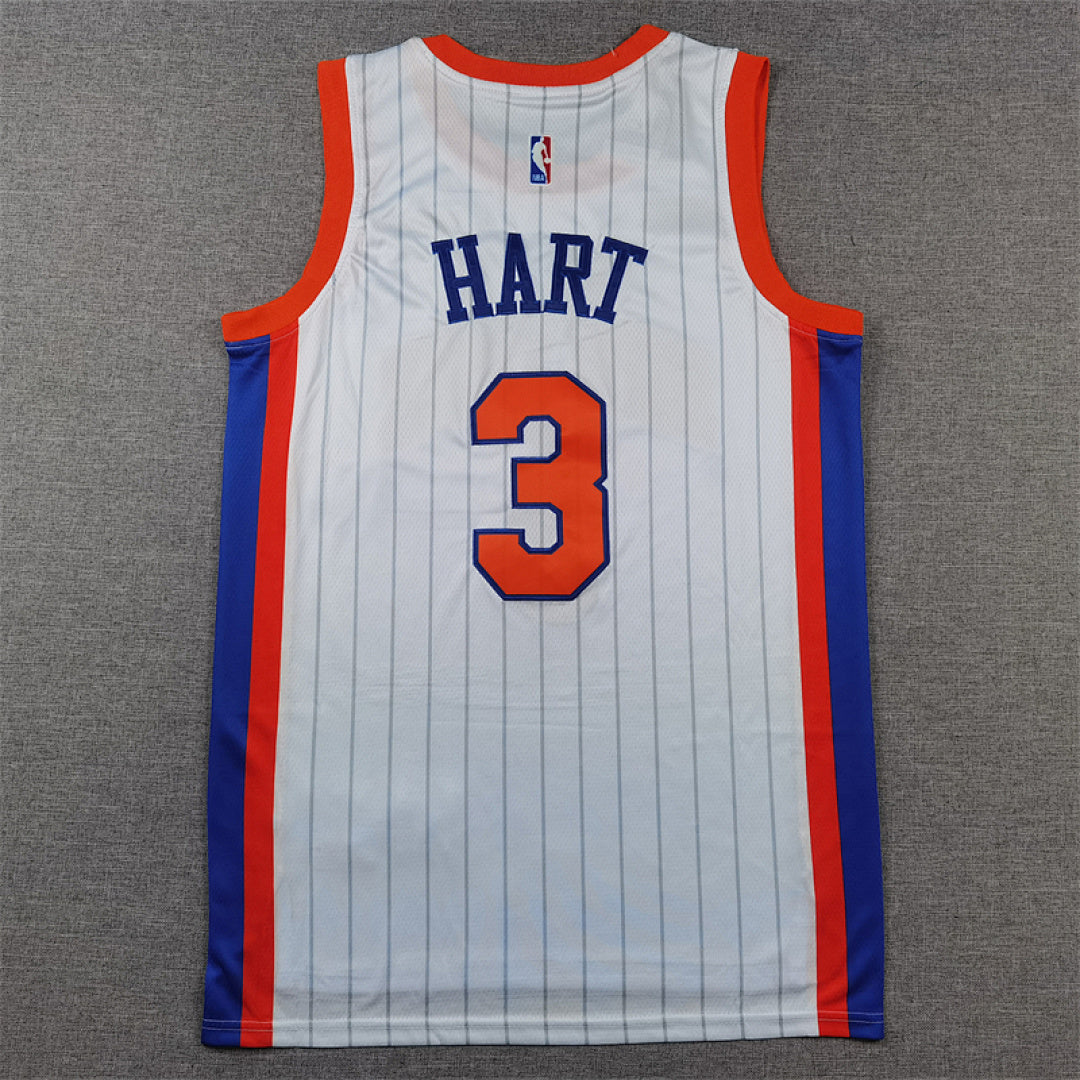 Josh Hart#3 New York Knicks 2025 White City Edition Swingman Embroidered Jersey