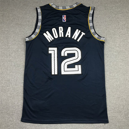 Ja Morant# 12 Memphis Grizzlies 2022 City Edition Swingman Embroidered Jersey