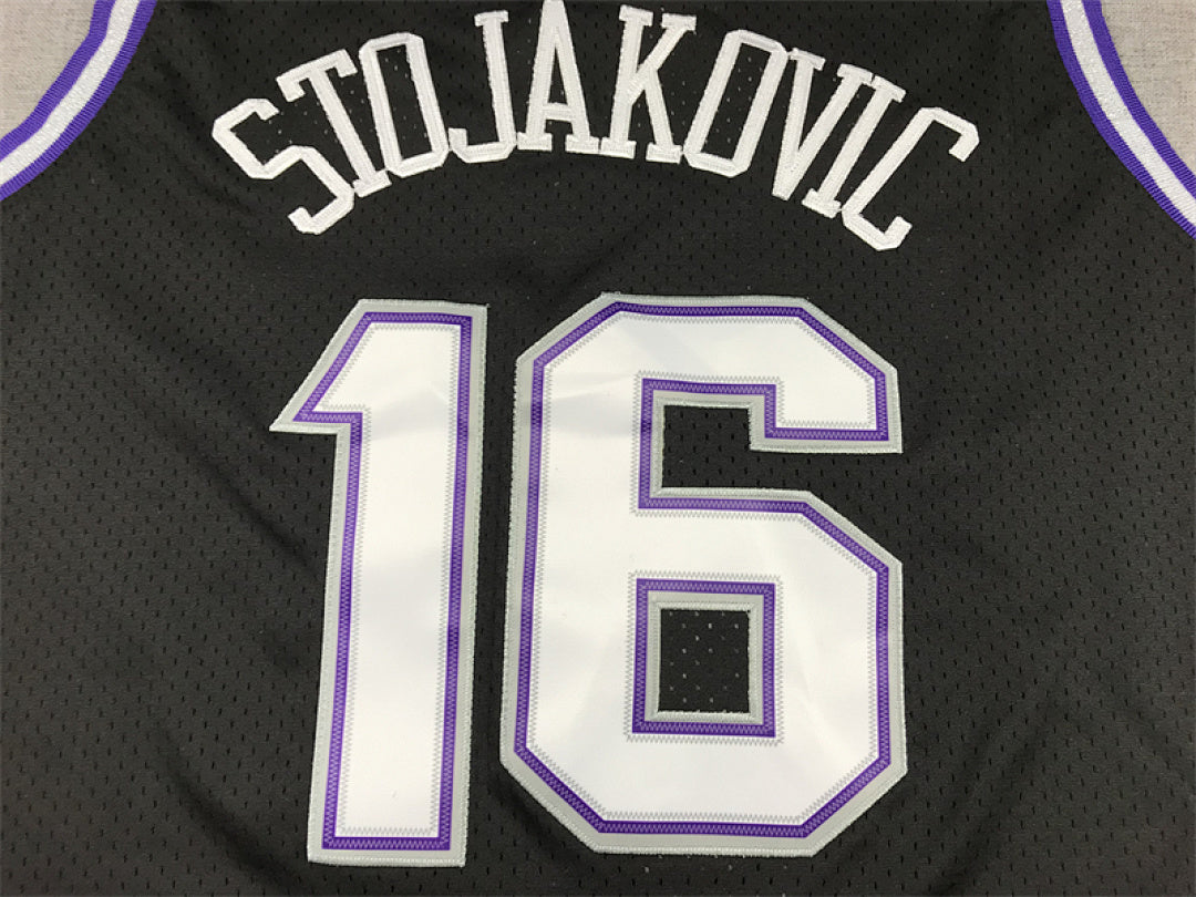 Predrag Stojakovi?'#16 Sacramento Kings 2001-02 Throwback Embroidered Jersey