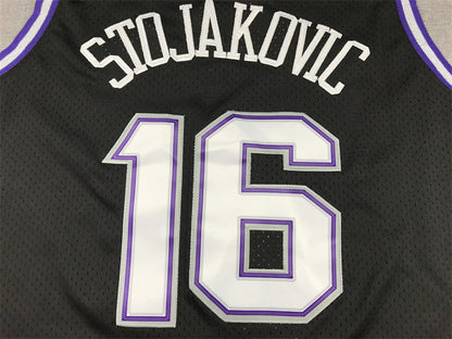 Predrag Stojakovi?'#16 Sacramento Kings 2001-02 Throwback Embroidered Jersey
