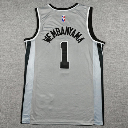 Victor Wembanyama #1 San Antonio Spurs Gray City Edition Swingman Embroidered Jersey  [Pre-Order]
