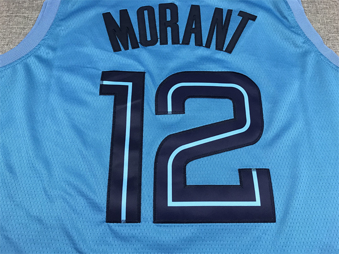 Ja Morant# 12 Memphis Grizzlies  75th Anniversary  Embroidered Jersey