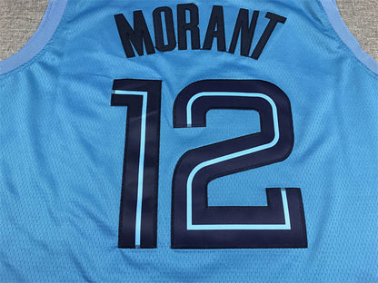 Ja Morant# 12 Memphis Grizzlies  75th Anniversary  Embroidered Jersey