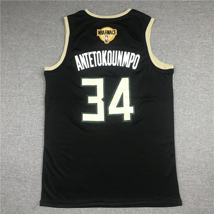 Giannis Antetokounmpo# 34 Milwaukee Bucks Finals City Edition Swingman Embroidered Jersey