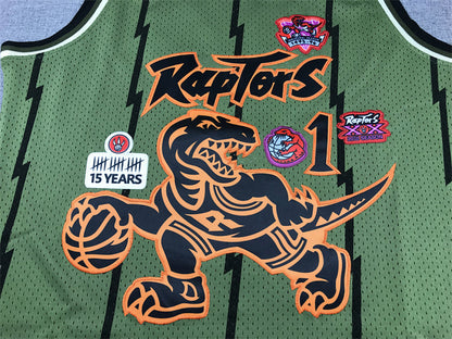 Tracy McGrady #1 Toronto Raptors 1998-99  Throwback Embroidered Jersey