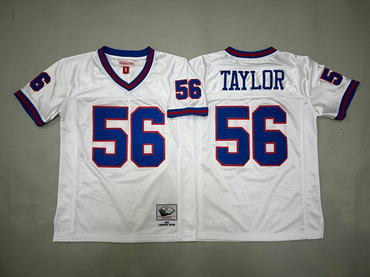 Youth Lawrence Taylor #56 New York Giants White Vintage Throwback Jersey