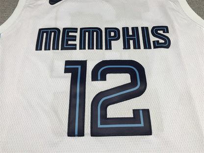 Ja Morant# 12 Memphis Grizzlies  2023 White City Edition Swingman Embroidered Jersey