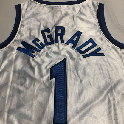 Tracy McGrady #1 Orlando Magic 2000-01 White Thorwback Embroidered Jersey