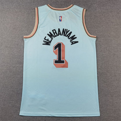 Victor Wembanyama #1 San Antonio Spurs 2025 City Edition Swingman Embroidered Jersey
