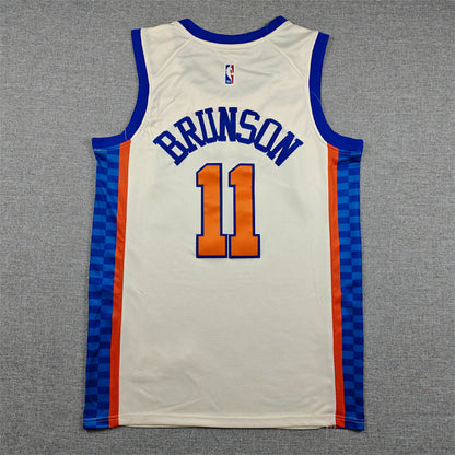 Jalen Brunson#11 New York Knicks 2026 Off-White City Edition Swingman Embroidered Jersey