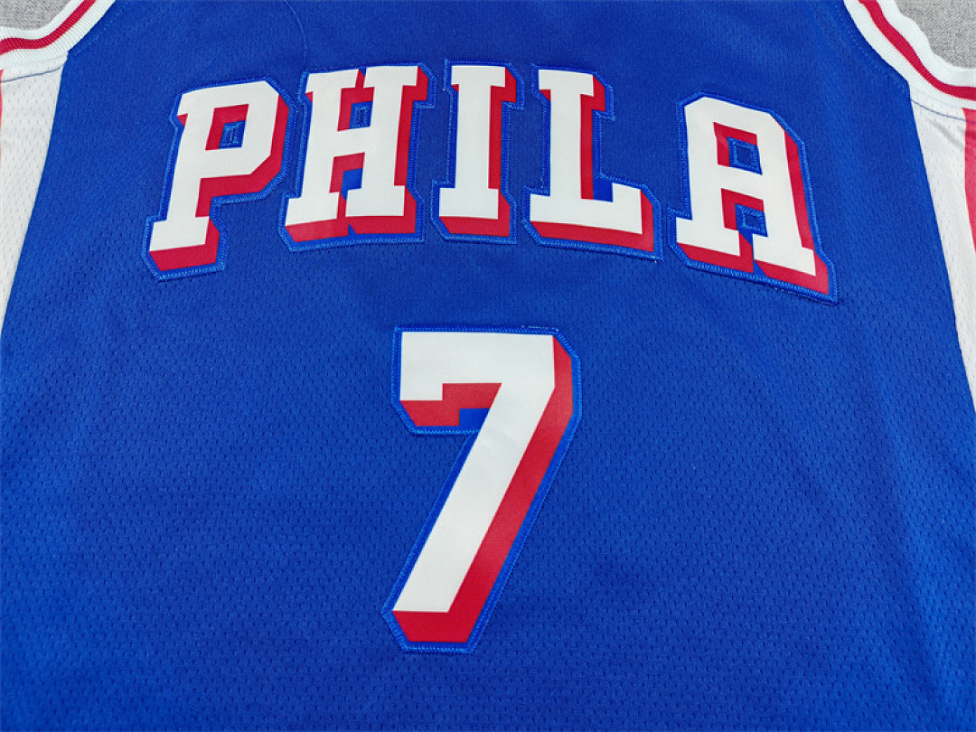 Philadelphia 76ers Jaylen Brown #7 Blue Jersey – Embroidered