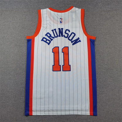 Jalen Brunson#11 New York Knicks 2025 White City Edition Swingman Embroidered Jersey