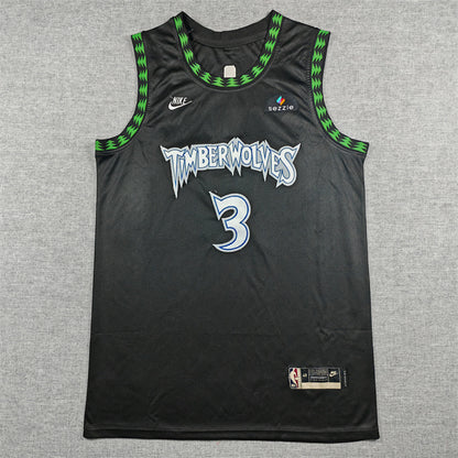 Jaden McDaniels #3 Minnesota Timberwolves 2026 Black City Edition Swingman Embroidered Jersey