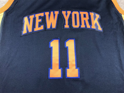 Jalen Brunson#11 New York Knicks Navy Blue City Edition Swingman Embroidered Jersey