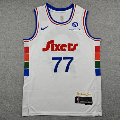 V. J. Edgecombe #77 Philadelphia 76ers 2025 White City Edition Swingman Embroidered Jersey