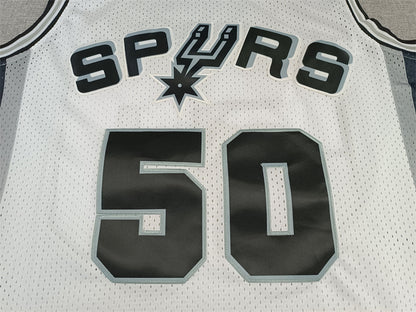 David Robinson #50 San Antonio Spurs 1998-99 white Throwback Embroidered Jersey