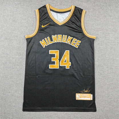 Giannis Antetokounmpo# 34 Milwaukee Bucks Select Edition  Embroidered Jersey