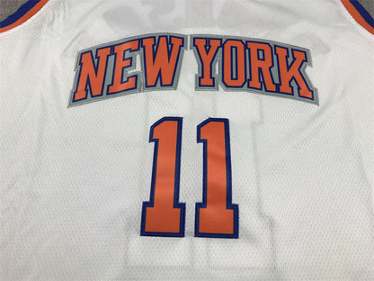 Jalen Brunson#11 New York Knicks White City Edition Swingman Embroidered Jersey