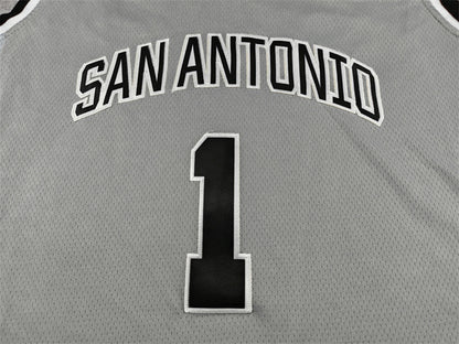 Victor Wembanyama #1 San Antonio Spurs Gray City Edition Swingman Embroidered Jersey  [Pre-Order]