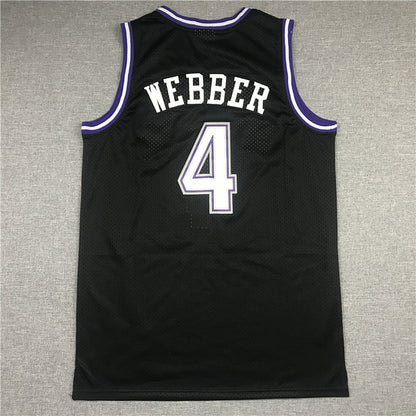 Chris Webber #4 Sacramento Kings 1998-99 Throwback Embroidered Jersey