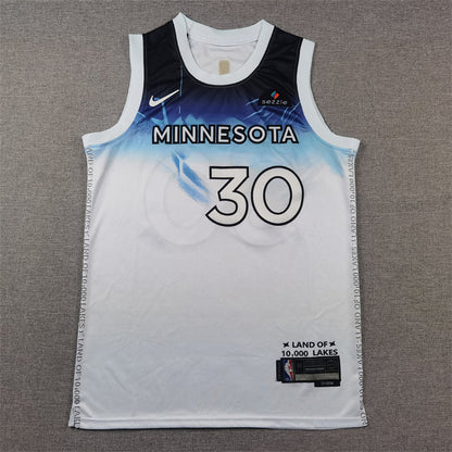 Julius Randle #30 Minnesota Timberwolves 2025 White City Edition Swingman Embroidered Jersey