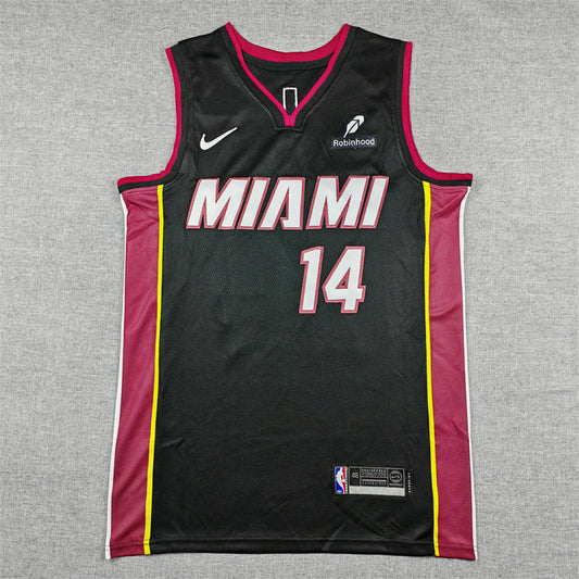 Tyler Herro# 14 Miami Heat White Black City Edition Swingman Embroidered Jersey
