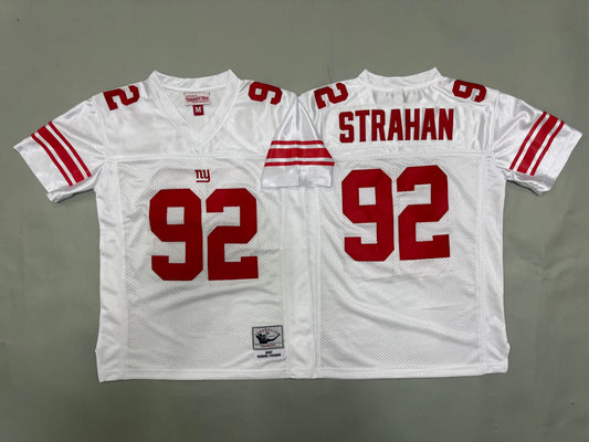 Youth Michael Strahan #92 New York Giants White Vintage Throwback Jersey