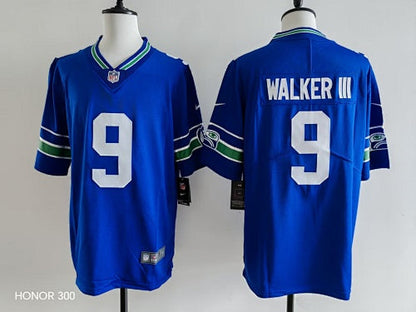 Seattle Seahawks Kenneth Walker III #9 blue Jersey
